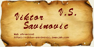 Viktor Savinović vizit kartica